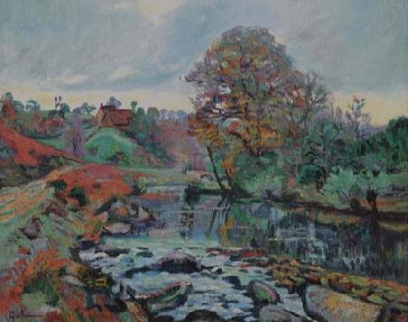 Armand guillaumin Paysage de la Creuse, vue du Pont Charraud France oil painting art